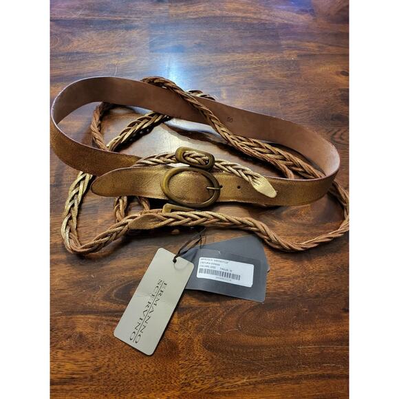 ermanno scervino Size 90 Beautiful Gold Braided Made In Italy Genuine Leather... main image 4